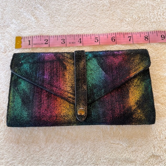 AIMEE KESTENBERG RAINBOW OIL SLICK FOLDOVER WALLET - Picture 6 of 9